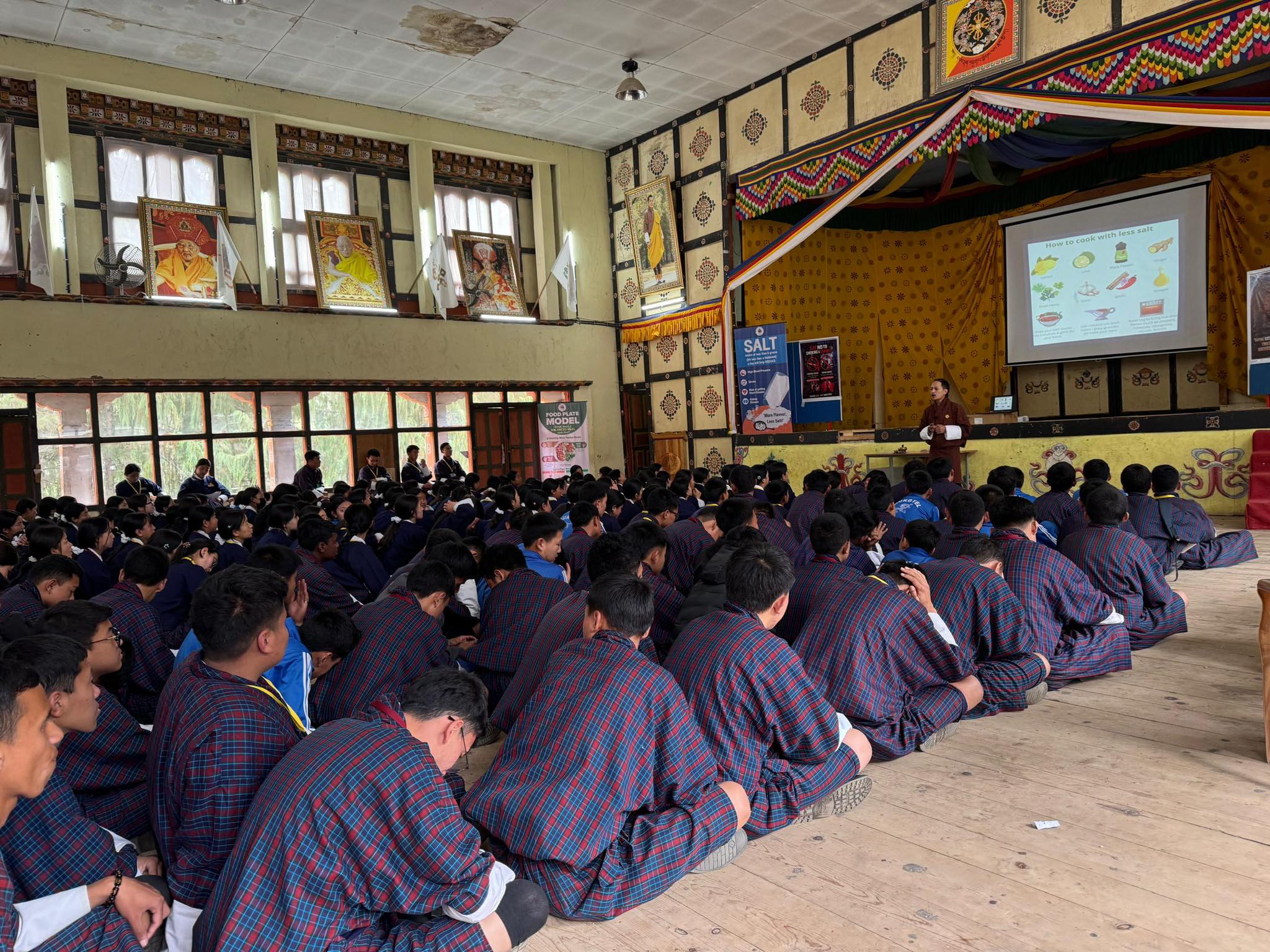The Department of Public Health, Ministry of Health, in collaboration with the Paro Dzongkhag Health Sector and Traditional Medicine Services, conducted a Non-Communicable Diseases (NCD) awareness program in Paro